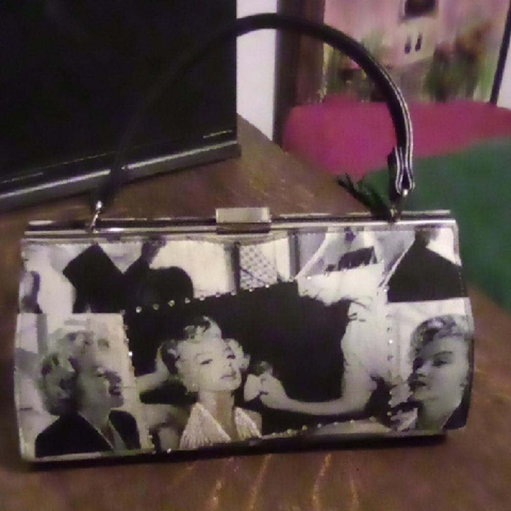 Marilyn Monroe Purse.Beaded Jewelry.Brass Clasps.One Of A Kind! Rare Htf!
